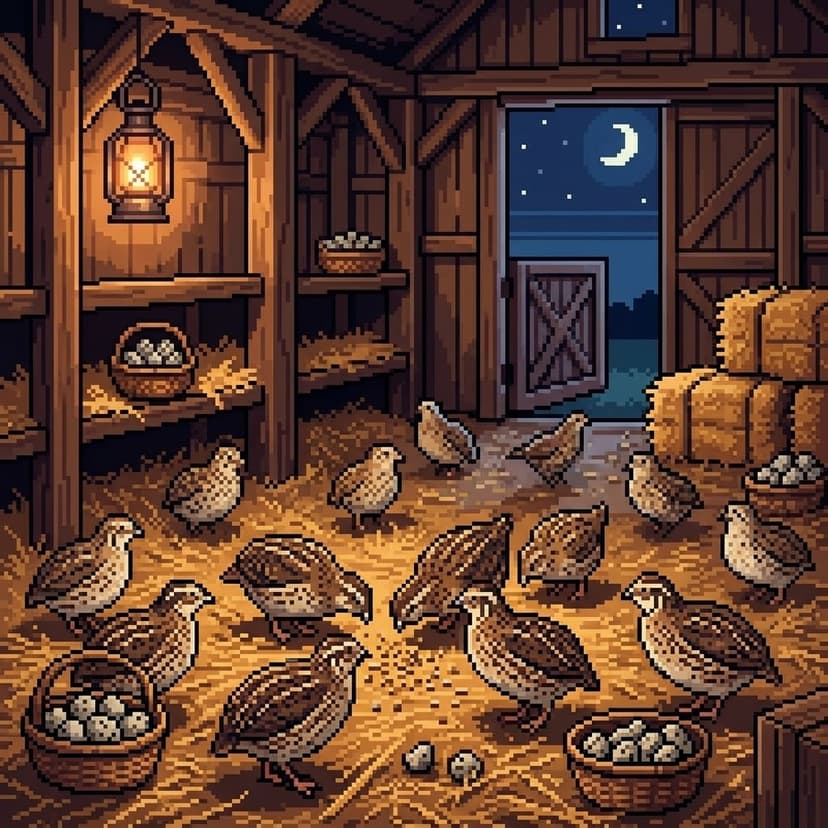 Commercial Jumbo Coturnix Quail Flock